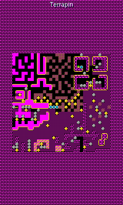 Repton (J2ME) screenshot: Level 3 map