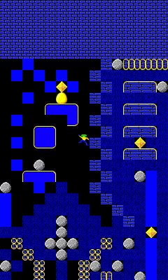 Repton (J2ME) screenshot: Level 2 in progress