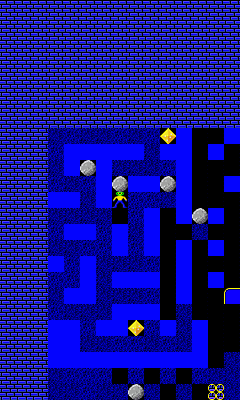 Repton (J2ME) screenshot: Starting level 2