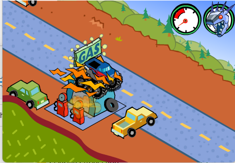 Hot Wheels: Crashzilla Crusher (Browser) screenshot: Game play
