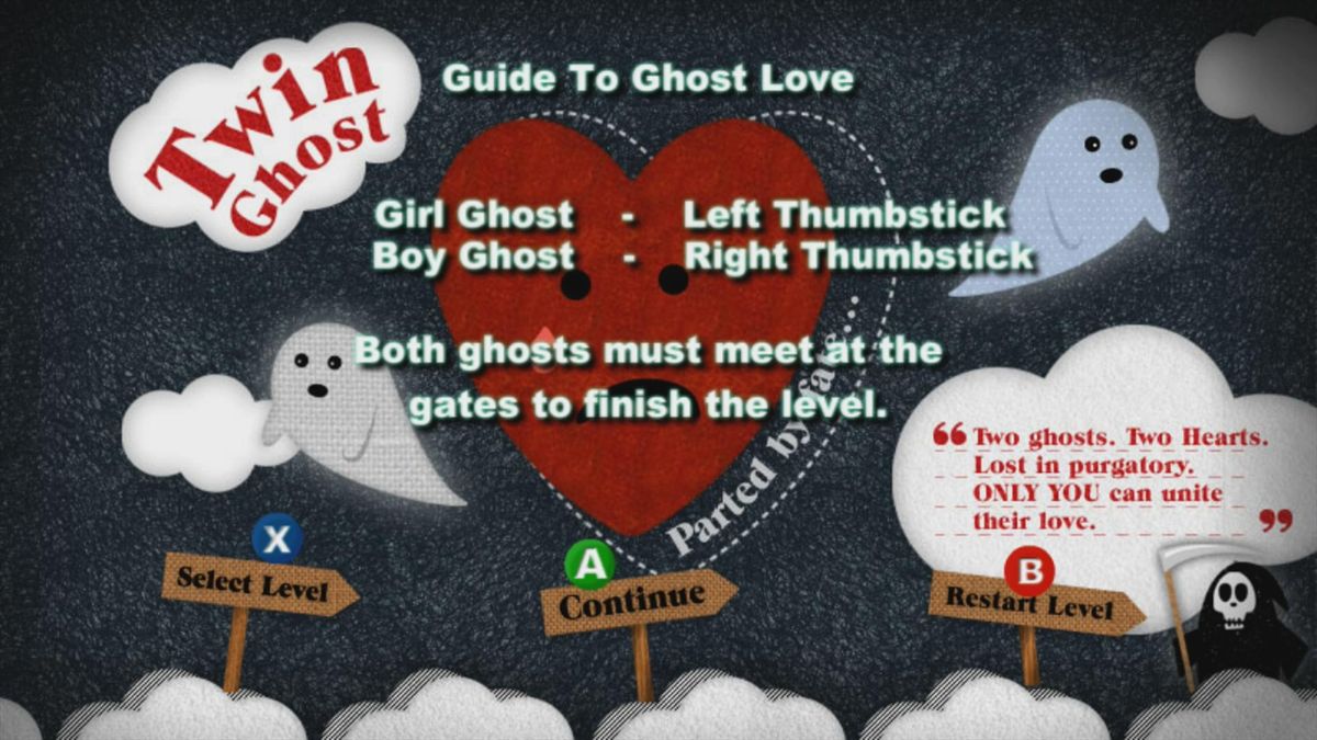 Twin Ghost (Xbox 360) screenshot: Main menu (trial version)