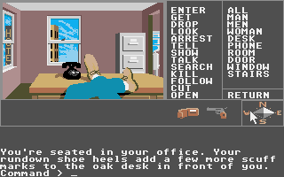 Borrowed Time (Atari ST) screenshot: The beginning of the game