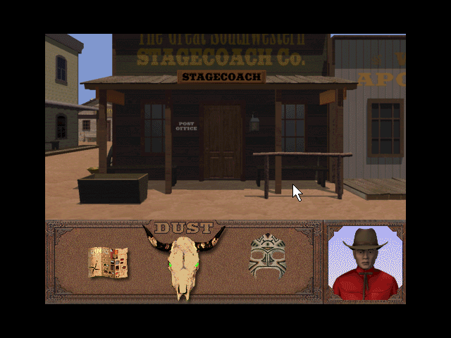 Dust: A Tale of the Wired West (Windows 16-bit) screenshot: On the streets of Silverback