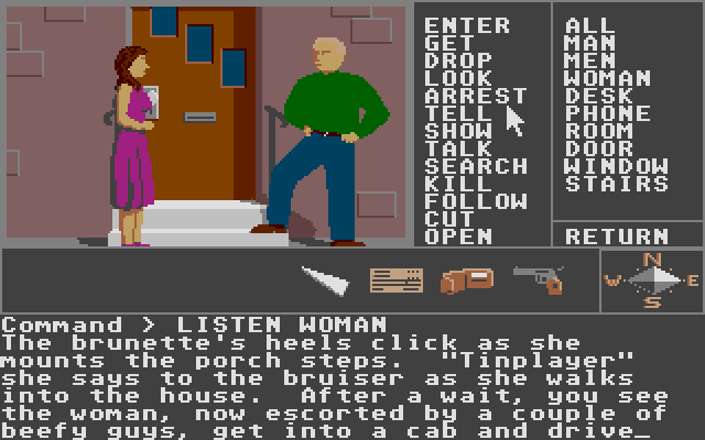 Borrowed Time (Atari ST) screenshot: Listen a woman