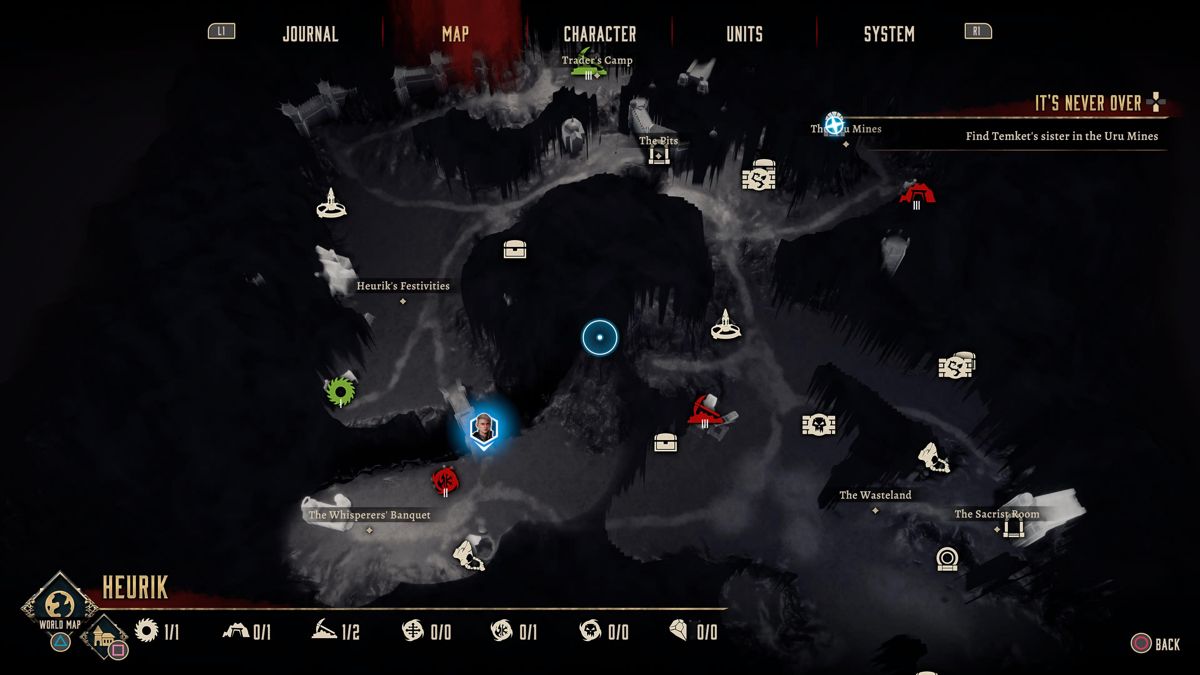 Disciples: Liberation (PlayStation 5) screenshot: Map of Heurik