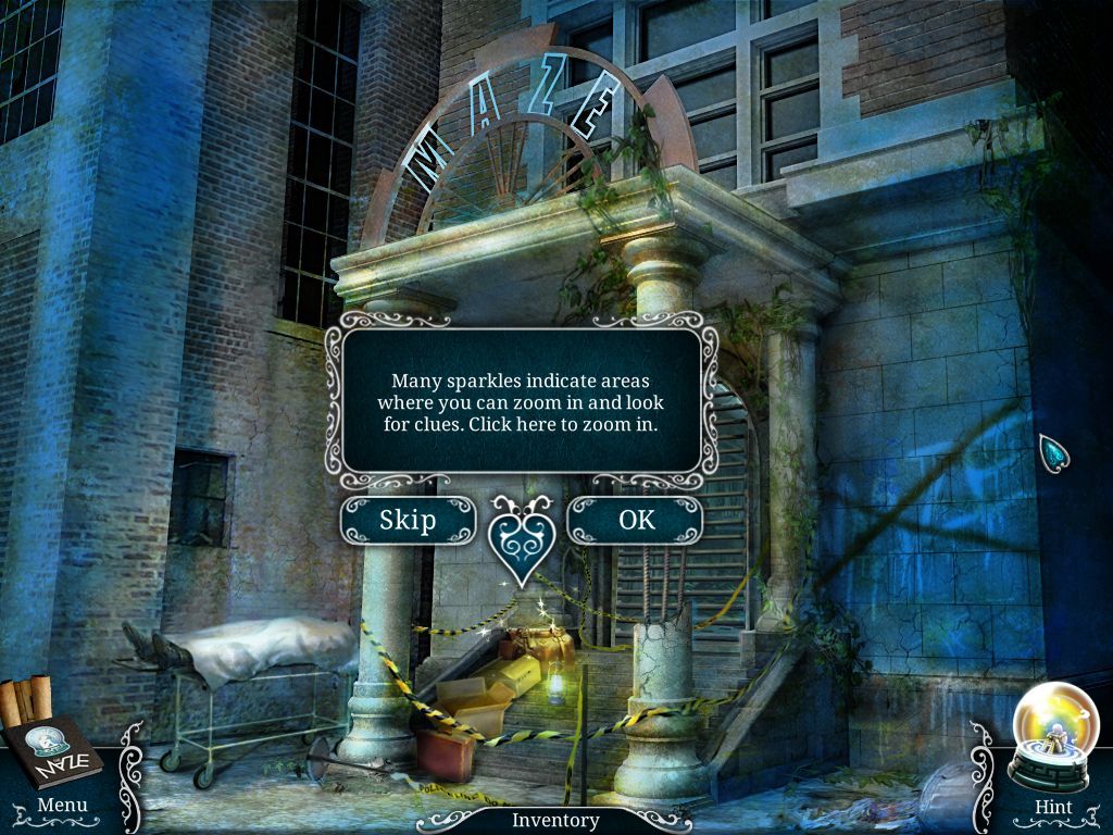 Urban Legends: The Maze (Windows) screenshot: There game has an optional tutorial at the beginning