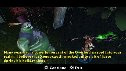 Untold Legends: The Warrior's Code (PSP) screenshot: Looks scary but he's a friend