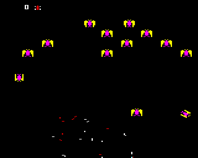 Eagle Empire (BBC Micro) screenshot: Ship destroyed!