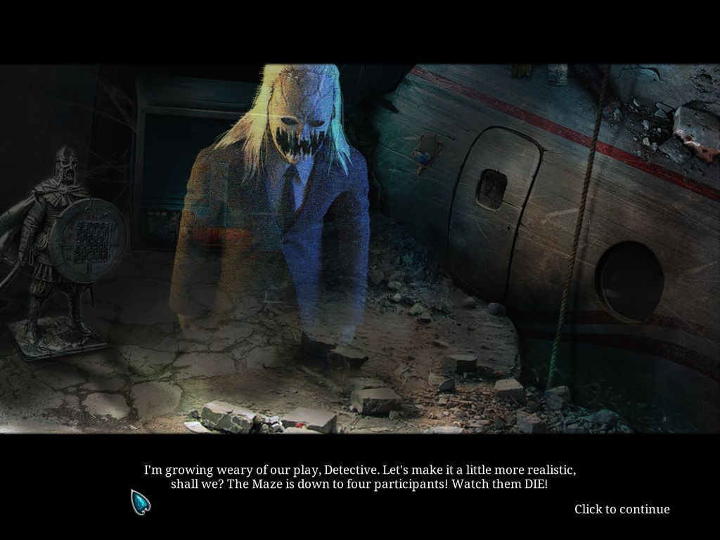Urban Legends: The Maze (Windows) screenshot: Level five is where the bad guy gets really nasty