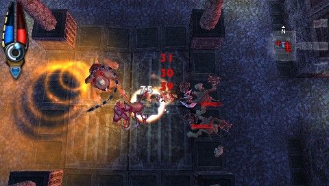 Untold Legends: The Warrior's Code (PSP) screenshot: Some monsters have AOE auras