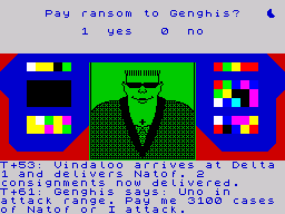 The Great Space Race (ZX Spectrum) screenshot: Pay ransom? Nah!
