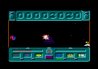 Thunderzone (Amstrad CPC) screenshot: Your ship has multiple weapon types.