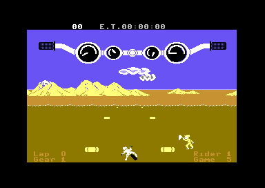 Motocross! (Commodore 64) screenshot: Ready to Race