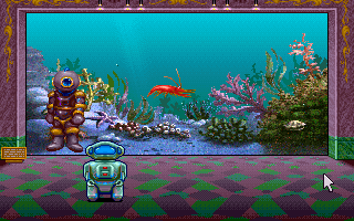 Museum Madness (DOS) screenshot: Ocean life... I don't remember this exhibit well because I was playing late at night, at moments falling asleep in front of the computer...