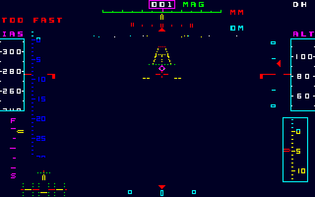 The Cockpit (PC-88) screenshot: [SR version] Too fast