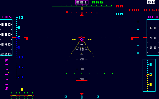 The Cockpit (PC-88) screenshot: [SR version] Too high