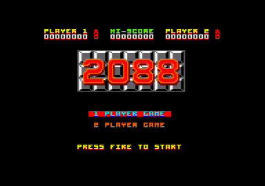 2088 (Amstrad CPC) screenshot: Title screen.