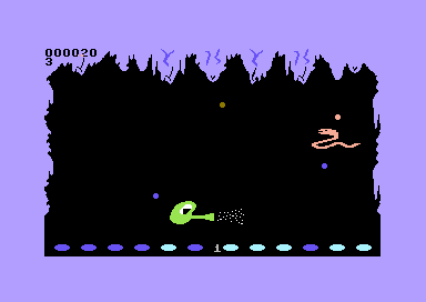 Slurpy (Commodore 64) screenshot: Beware Serpent