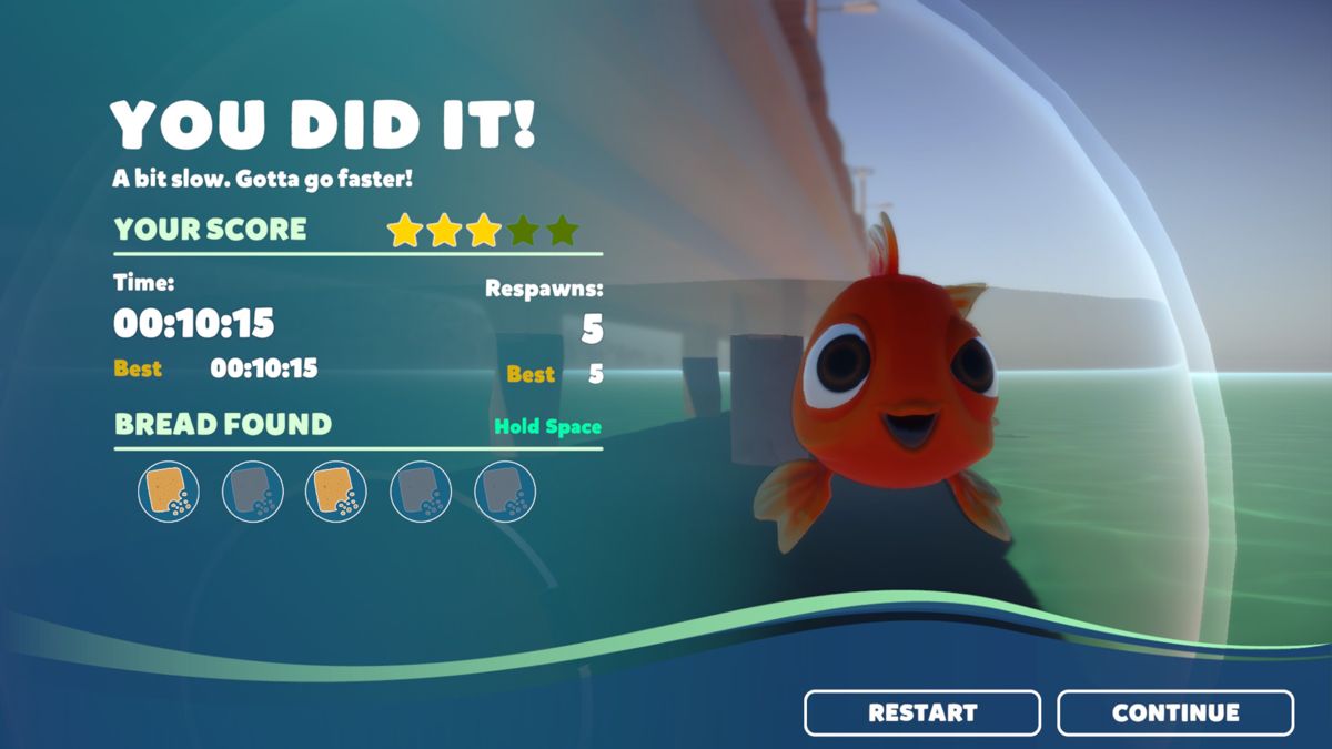 I Am Fish (Windows) screenshot: Level complete