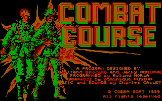 Combat Course (DOS) screenshot: Combat Course Title Screen (Alternative CGA)