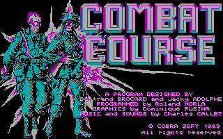Combat Course (DOS) screenshot: Combat Course Title Screen (CGA)