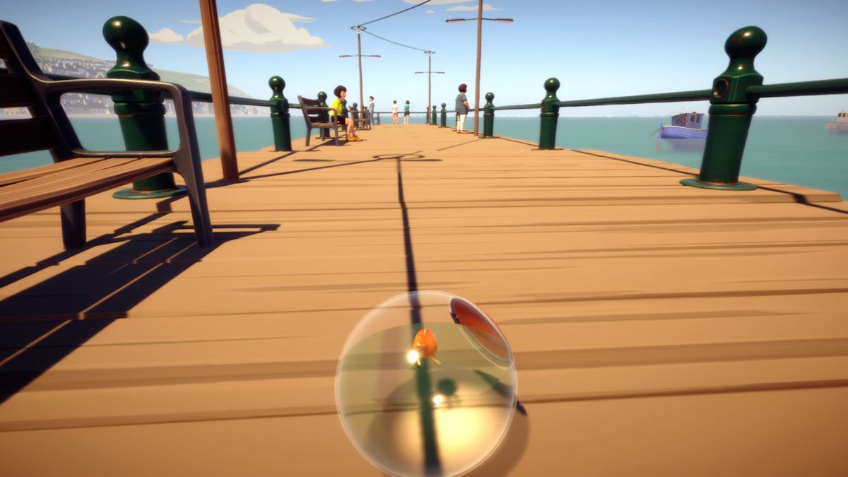 I Am Fish (Windows) screenshot: On the pier