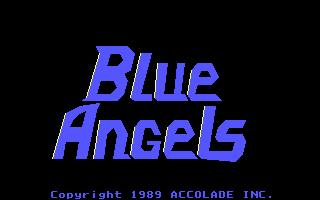 Blue Angels: Formation Flight Simulation (DOS) screenshot: Title Screen (EGA)