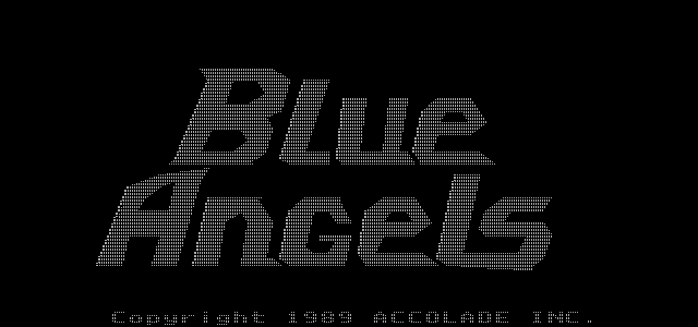 Blue Angels: Formation Flight Simulation (DOS) screenshot: Title Screen (Hercules)