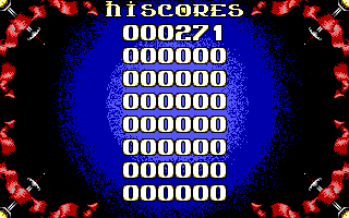 Demon Blue (DOS) screenshot: High Score (EGA)
