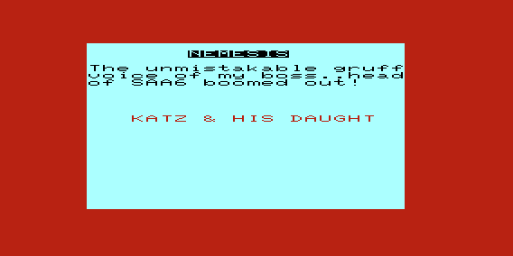 Nemesis (VIC-20) screenshot: The Story