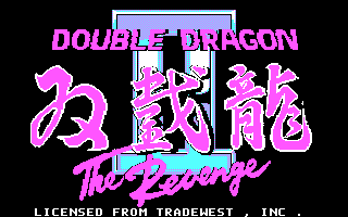 Double Dragon II: The Revenge (DOS) screenshot: Title Screen (CGA)