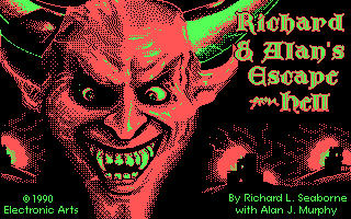 Escape from Hell (DOS) screenshot: Title Screen (CGA)
