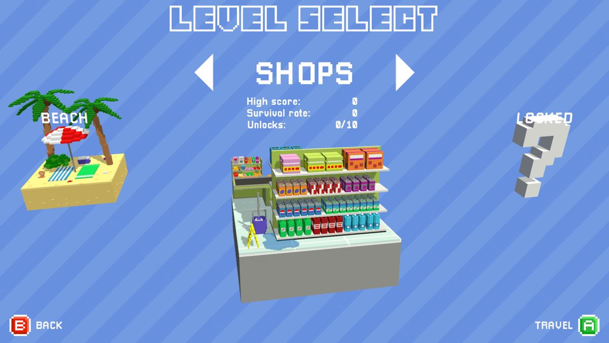 Think of the Children (Windows) screenshot: Level selection: Shops