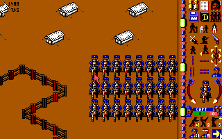 Fort Apache (DOS) screenshot: Place Some Troops (EGA)