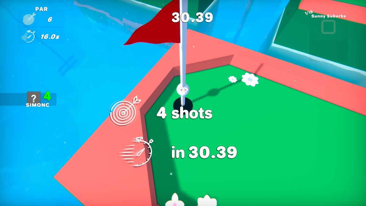 Golf Gang (Windows) screenshot: Hole complete