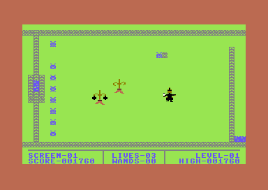 The Sorcerer's Apprentice (Commodore 64) screenshot: Stealing a Piece of my Reservoir