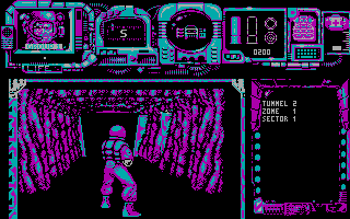 Narco Police (DOS) screenshot: Inside the Cave (CGA)