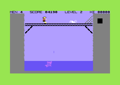 Quest for the Garden of Eden (Commodore 64) screenshot: Moving to the Next Level