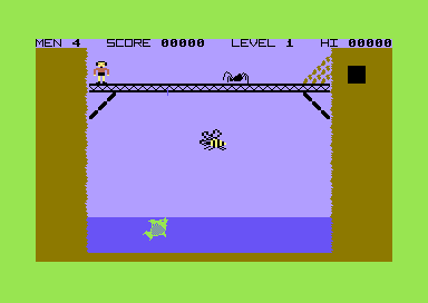 Quest for the Garden of Eden (Commodore 64) screenshot: On the Bridge