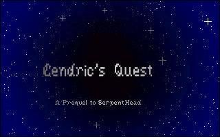 Cendric's Quest (DOS) screenshot: Title screen