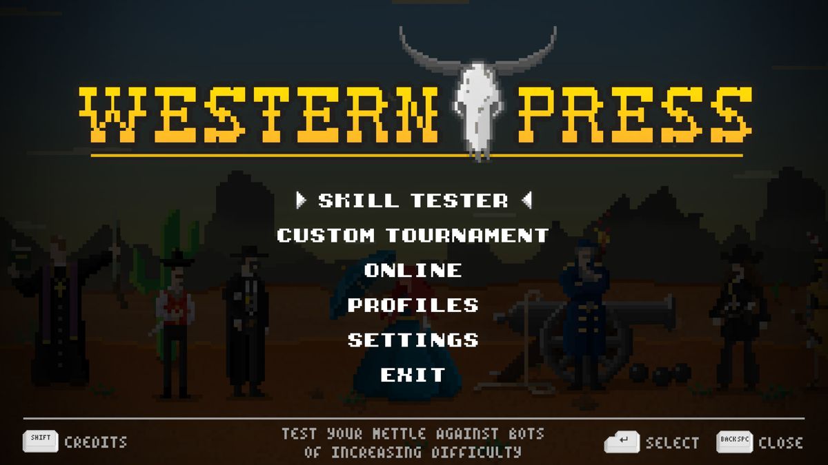 Western Press (Windows) screenshot: Main menu