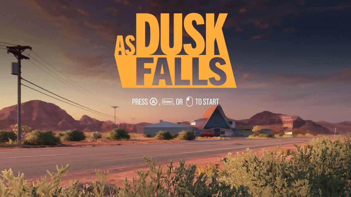 As Dusk Falls (Windows) screenshot: Title screen