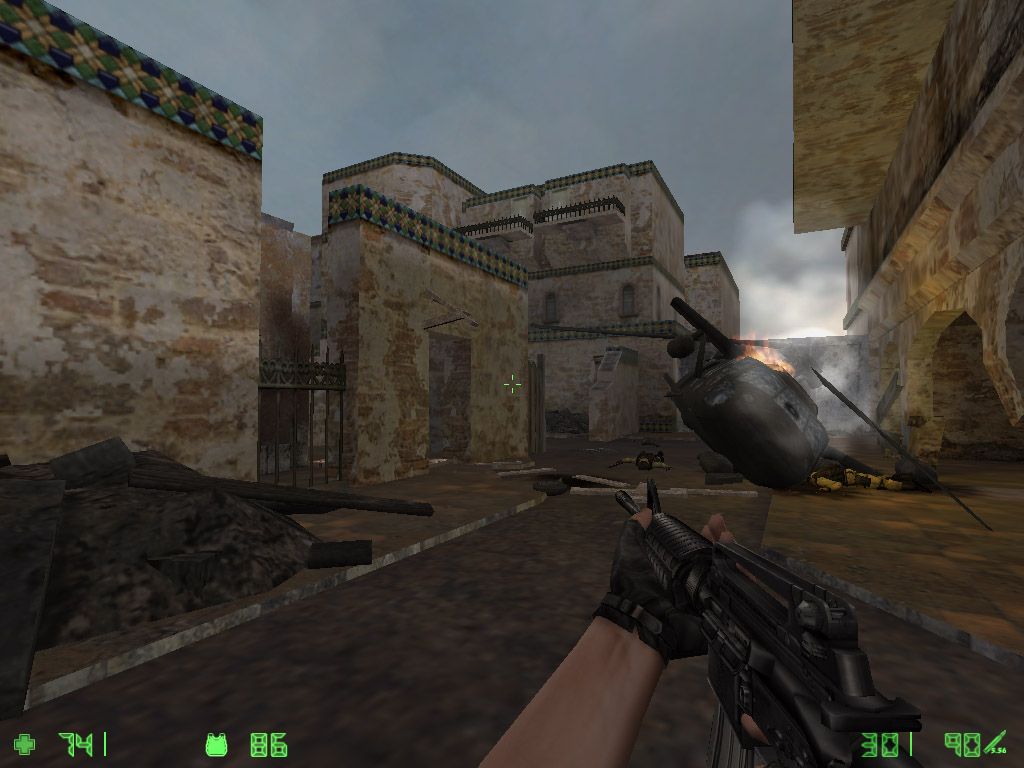 Counter-Strike: Condition Zero (Windows) screenshot: BlackHawk Down!