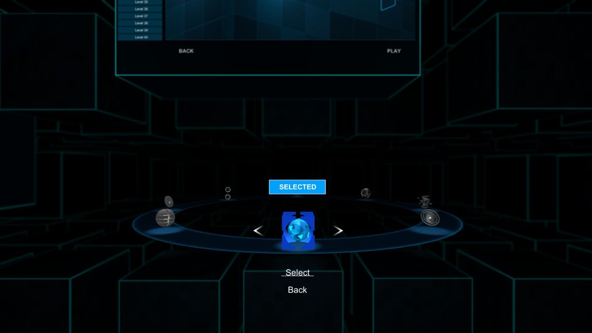 Cybercube (Windows) screenshot: You can unlock new cores for your cube once you've unlocked them.