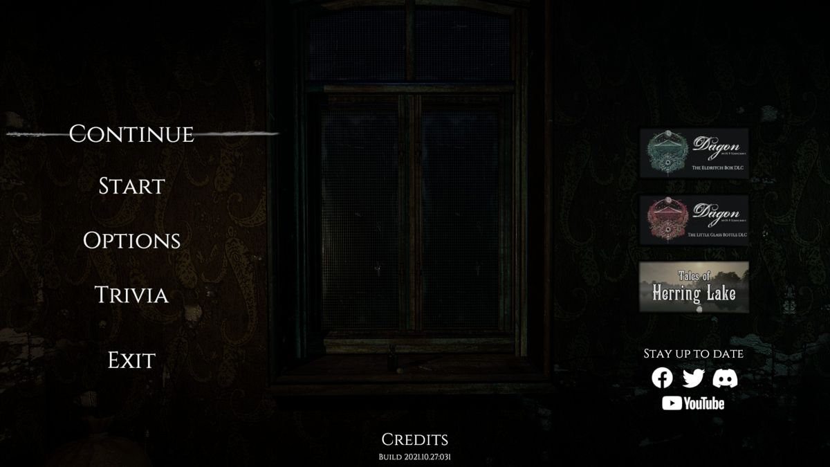 Dagon: by H. P. Lovecraft (Windows) screenshot: Main menu