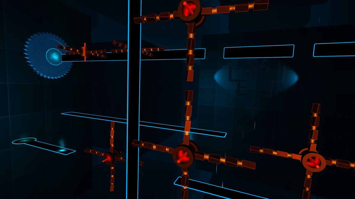 Cybercube (Windows) screenshot: Some levels bring in obstacles that are harder to dodge.