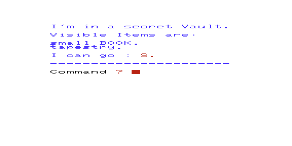 Magic Mirror (VIC-20) screenshot: I Found a Book