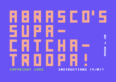 Catcha Troopa (Commodore 64) screenshot: Title Screen