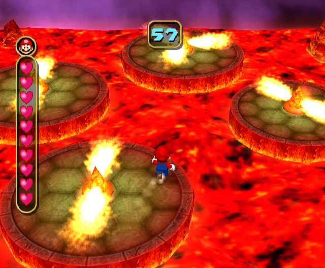 Mario Party 4 (GameCube) screenshot: Platforming section