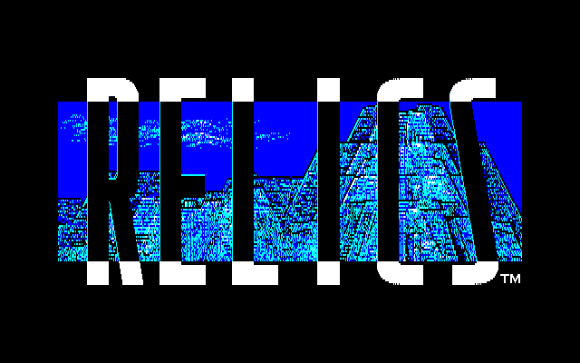 Relics (PC-88) screenshot: Title screen